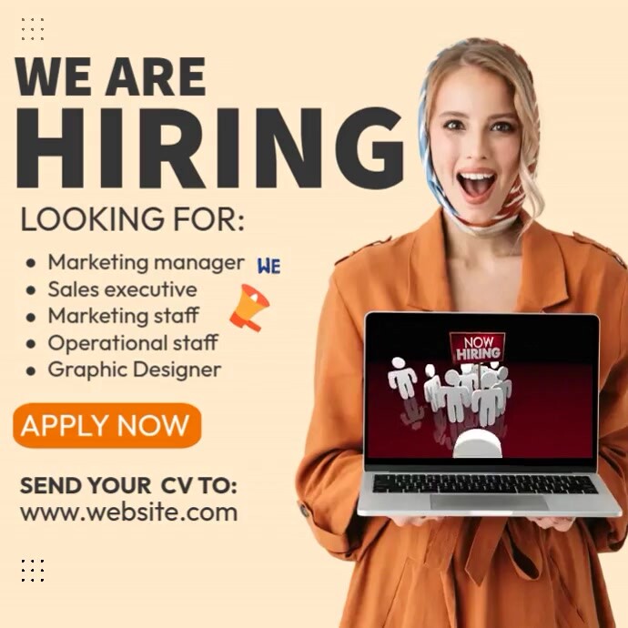We Are Hiring Ads Template | PosterMyWall