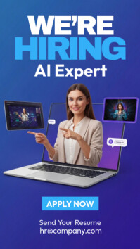 We Are Hiring ai expart Instagram-verhaal template
