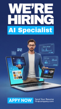 We Are Hiring ai expart Instagram Story template