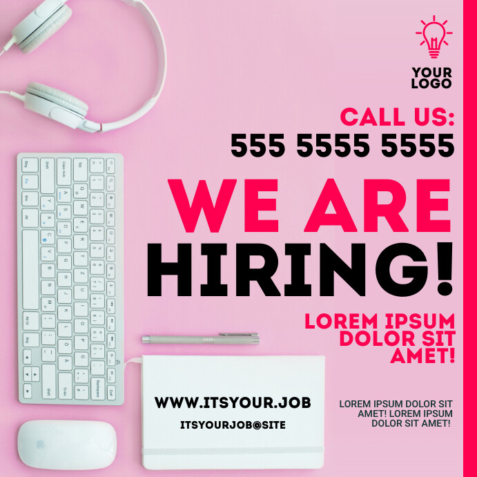 WE ARE HIRING BANNER Instagram Post template