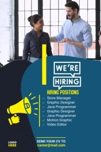 We Are Hiring Banner Spanduk 4' × 6' template