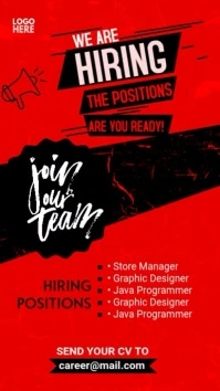 We Are Hiring Banner Digital Display (9:16) template
