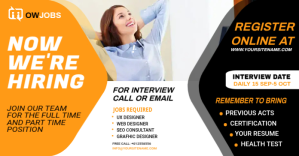 we are hiring bannner Facebook-annonce template