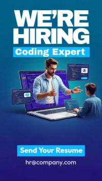 We Are Hiring coding Expert Instagram Story template