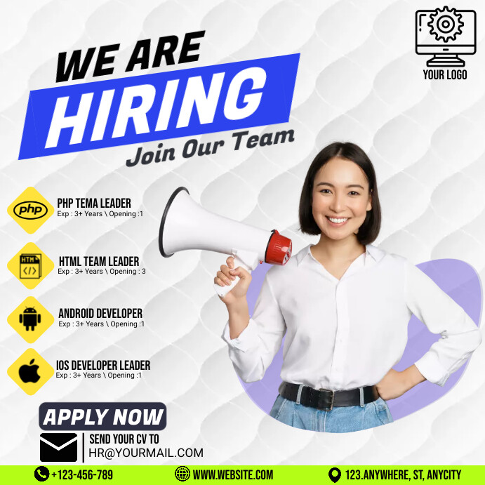 WE ARE HIRING COMPUTER TECHNICIAN Template | PosterMyWall