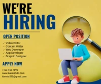 We Are Hiring Large Rectangle template