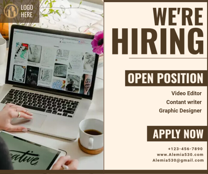 We Are Hiring Grand rectangle template