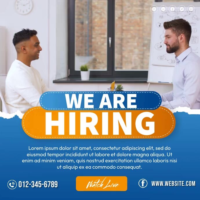 We Are Hiring Template | PosterMyWall
