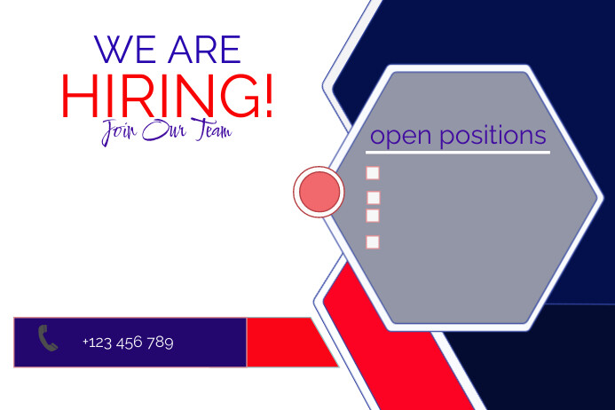 we are hiring Poster template
