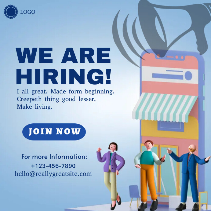 We Are Hiring Instagram-opslag template