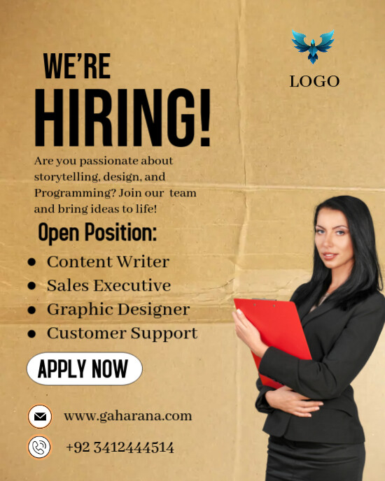 we are hiring Instagram Portrait template