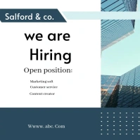 we are hiring Instagram Post template