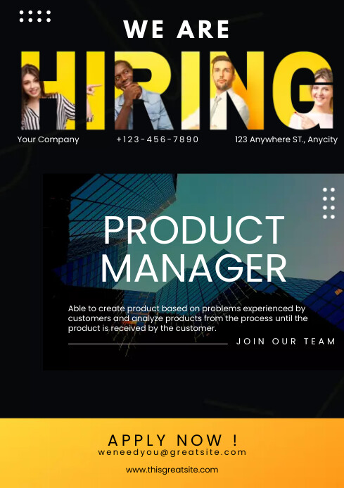 We are Hiring Design Template A4