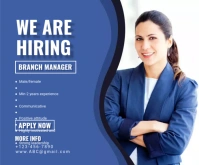 We Are Hiring สามเหลี่ยมขนาดกลาง template