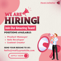 We Are Hiring Post Instagram template