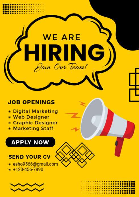 We are hiring A4 template