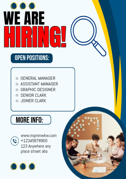 We are hiring A4 template