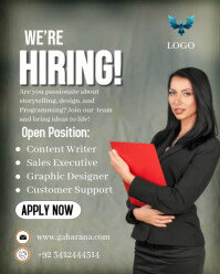 we are hiring Instagram Portrait template