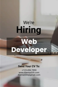 We Are Hiring Poster template