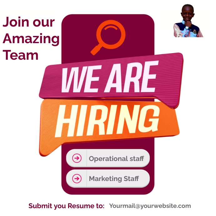 We are hiring Instagram 帖子 template