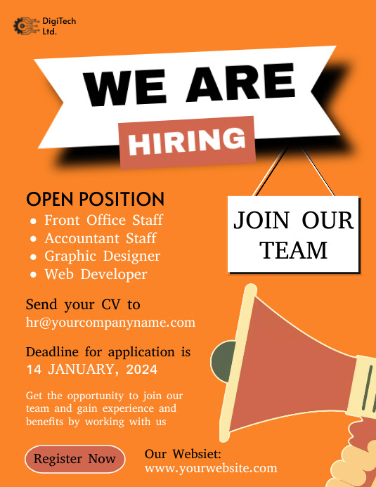 We are hiring design template | PosterMyWall