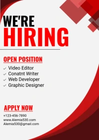 We Are Hiring A4 template