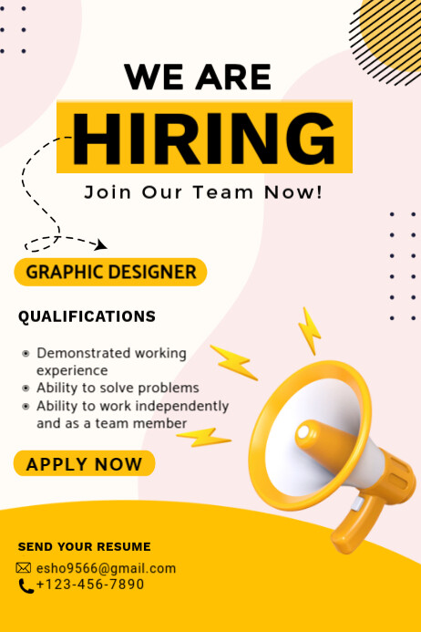 We are hiring Плакат template