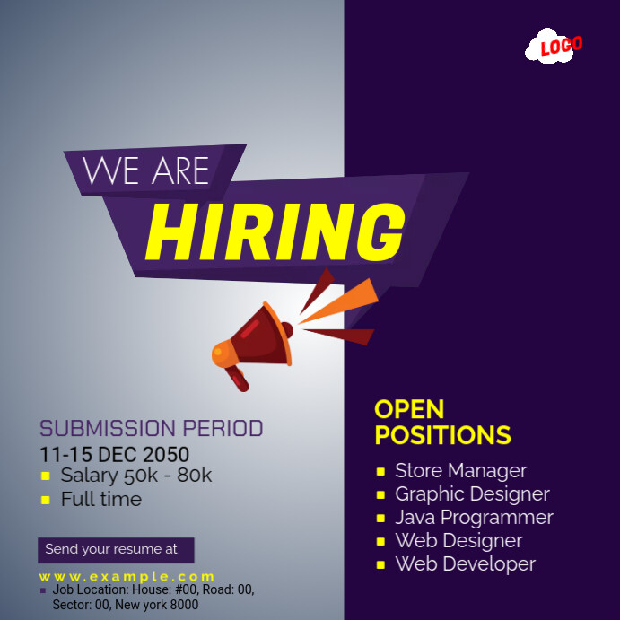 We are hiring Template | PosterMyWall