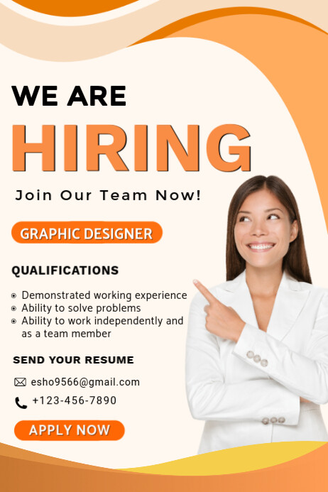 We are hiring Плакат template