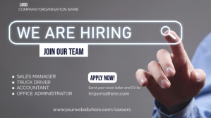 we are hiring Digital Display (16:9) template