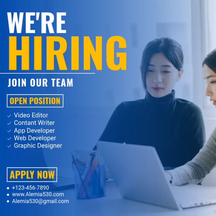 We Are Hiring Template | PosterMyWall