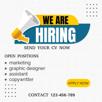 White Job Hiring Instagram Post Template