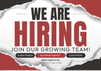 We Are Hiring A3 template