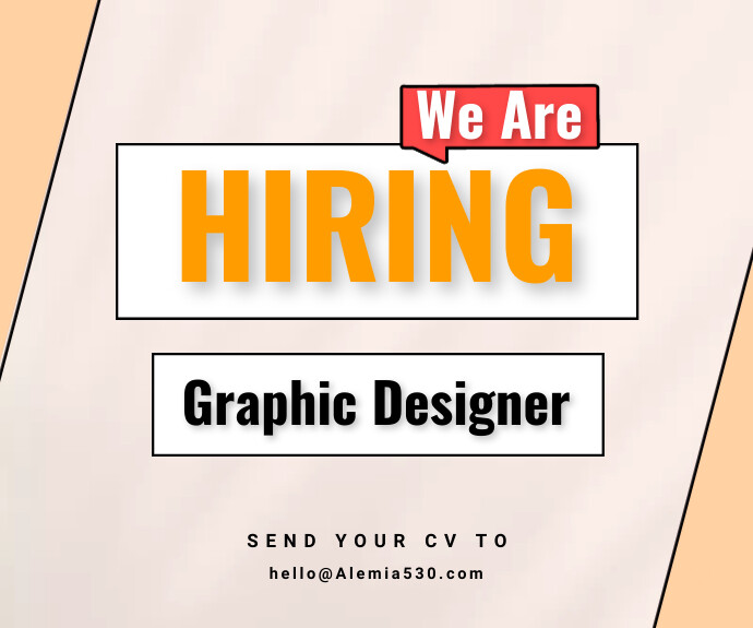 We Are Hiring Retângulo médio template