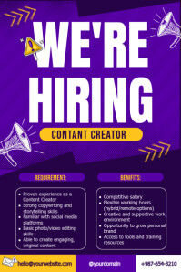 we are hiring Poster template
