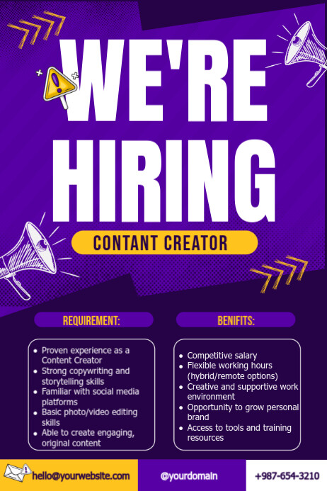 we are hiring Plakkaat template