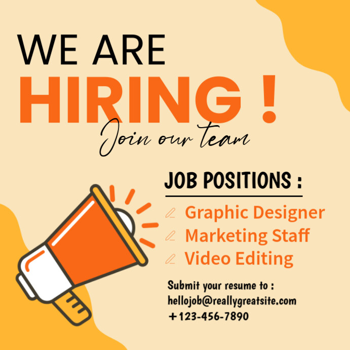 We are hiring Instagram 帖子 template