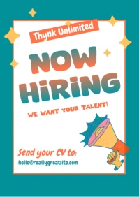 We Are Hiring A5 template