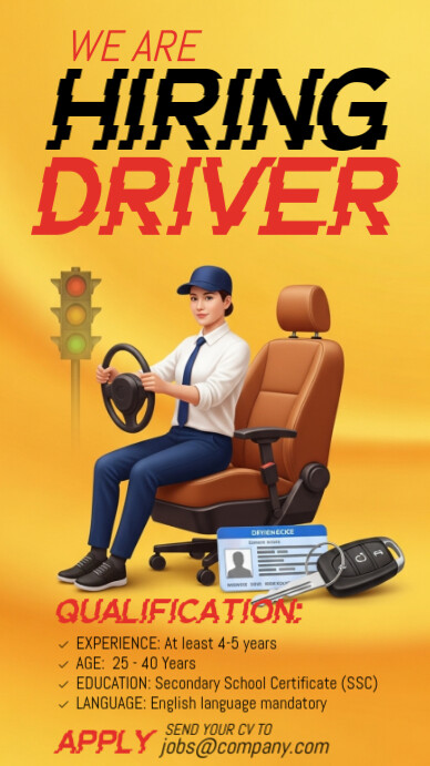 We Are Hiring Driver Instagram-verhaal template