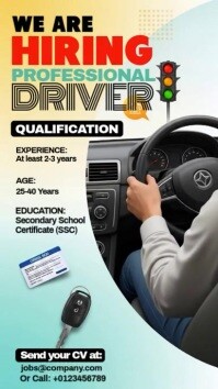 We Are Hiring Driver Instagram Story template