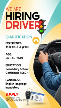 We Are Hiring Driver Digital na Display (9:16) template