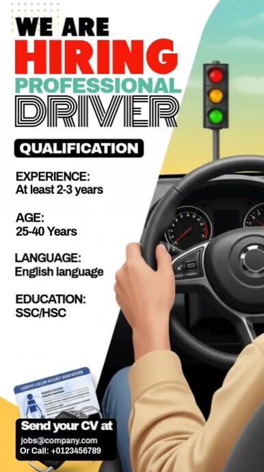 we are hiring driver Template | PosterMyWall