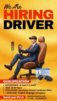 we are hiring driver Instagram Story template