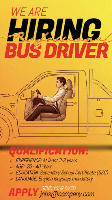 We Are Hiring Driver Instagram-verhaal template