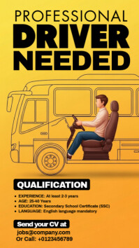 we are hiring driver Instagram Story template
