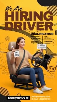 We Are Hiring Driver Historia de Instagram template