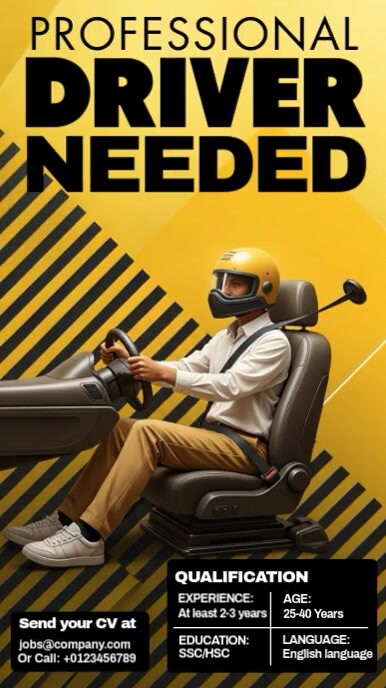we are hiring driver Template | PosterMyWall