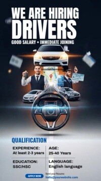 We Are Hiring Driver Instagram Story template