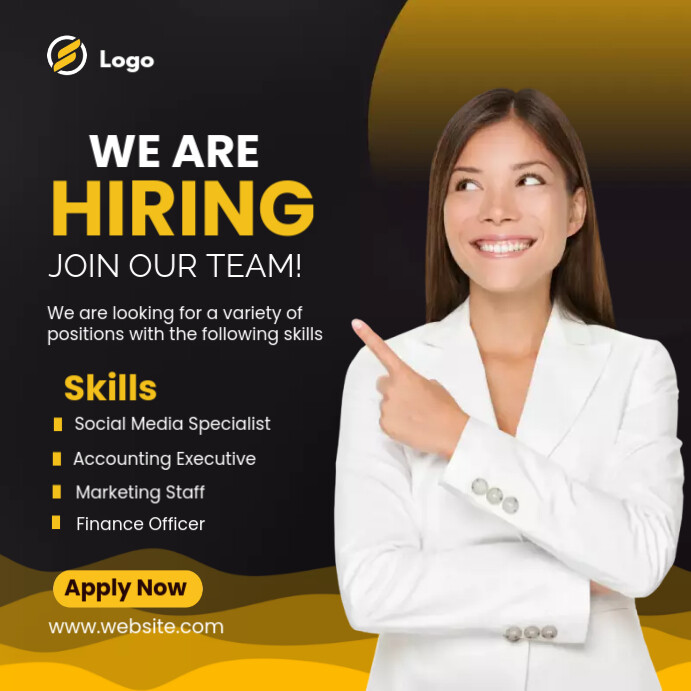 we are hiring editable templates PosterMyWall