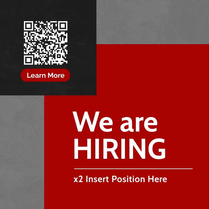 we are hiring elegant modern square sticker t Instagram Post template